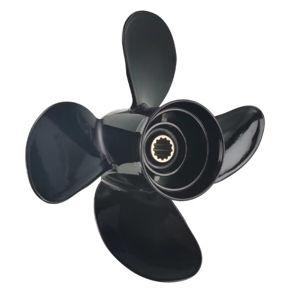 Yamaha 10-3/8x13 Aluminum Propeller Replacement 4 Blade 13 Tooth RH 3-1/2" Gearcase 25-60HP Outboard Propeller