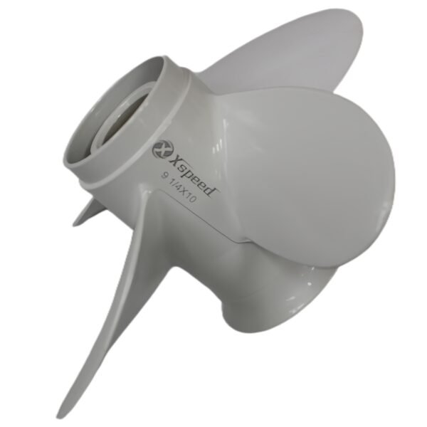 Yamaha 9.25x10 Aluminum Propeller Replacement 4 Blade 8 Tooth RH 2-1/2" Gearcase 9.9-20HP Outboard Propeller