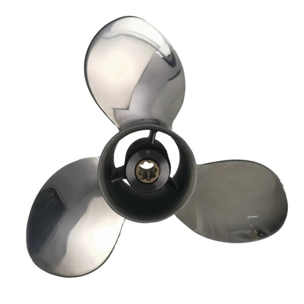 Johnson 10-1/4x12 Stainless Steel Propeller Replacement 3 Blade 10 Tooth RH 3" Gearcase 25-30HP Outboard Propeller