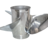 Johnson 11-5/8x11 Stainless Steel Propeller Replacement 3 Blade 13 Tooth RH 3-1/4" Gearcase 40 50HP Outboard Propeller