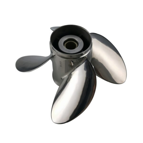 Johnson 10-5/8x12 Stainless Steel Propeller Replacement 4 Blade 13 Tooth RH 3-1/4" Gearcase 40 50HP Outboard Propeller