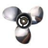 Johnson 9.25x12 Stainless Steel Propeller Replacement 3 Blade 10 Tooth RH 2-1/2" Gearcase 9.9-15HP Outboard Propeller