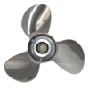 Johnson 9.25x10 Stainless Steel Propeller Replacement 3 Blade 13 Tooth RH 2-1/2" Gearcase 8-15HP Outboard Propeller