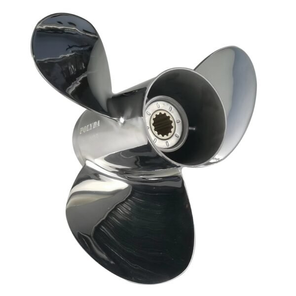 Johnson 11-5/8x12 Stainless Steel Propeller Replacement 3 Blade 13 Tooth RH 3-1/4" Gearcase 40 50HP Outboard Propeller