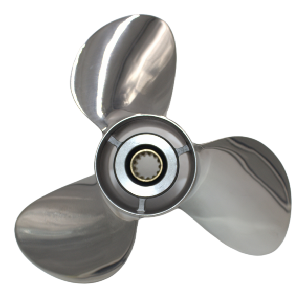 Johnson 11-5/8x11 Stainless Steel Propeller Replacement 3 Blade 13 Tooth RH 3-1/4" Gearcase 40 50HP Outboard Propeller
