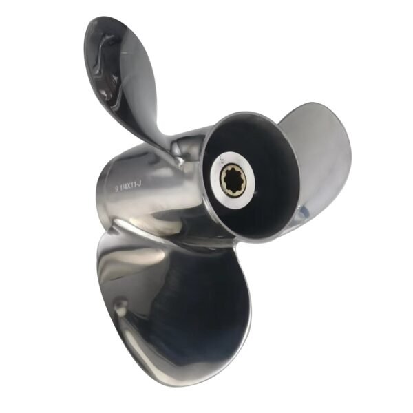 Johnson 10-1/2x11 Stainless Steel Propeller Replacement 3 Blade 14 Tooth RH 3" Gearcase 15-35HP Outboard Propeller 765176