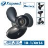 Mercury 10-1/4x14 Aluminum Propeller Replacement 3 Blade 13 Tooth RH 3-1/4" Gearcase 25-70HP Outboard Propeller OEM 48-73138A45