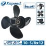Suzuki 10-5/8x12 Aluminum Propeller Replacement 4 Blade 13 Tooth RH 3-1/4" Gearcase 35-65HP Outboard Propeller