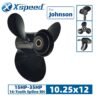 Johnson 10.25x12 Aluminum Propeller Replacement 3 Blade 14 Tooth RH 3" Gearcase 15-35HP Outboard Propeller OEM 765050