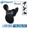 Mercury 10.25x14 Aluminum Propeller Replacement 3 Blade 10 Tooth RH 3" Gearcase 25-30HP Outboard Propeller