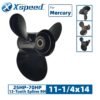 Mercury 11-1/4x14 Aluminum Propeller Replacement 3 Blade 13 Tooth RH 3-1/4" Gearcase 25-70HP Outboard Propeller