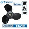Johnson 13x19 Aluminum Propeller 3-Blade 13-Tooth RH 4-1/4" Gearcase 40-140HP - Front view