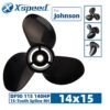Johnson 14x15 Aluminum Propeller Replacement 3 Blade 15 Tooth RH 4-1/4" Gearcase DF90 115 140HP Outboard Propeller