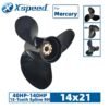 Mercury 14x21 Aluminum Propeller Replacement 3 Blade 15 Tooth RH 4-1/4" Gearcase 40-140HP Outboard Propeller