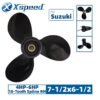 Suzuki 7-1/2x6-1/2 Aluminum Propeller Replacement 3 Blade 10 Tooth RH 4-6HP Outboard Propeller OEM 58110-91JM0-019