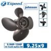 Johnson 9.25x9 Aluminum Propeller Replacement 4 Blade 10 Tooth RH 2-1/2" Gearcase 9.9-15HP Outboard Propeller