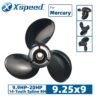 Mercury 9.25x9 Aluminum Propeller Replacement 3 Blade 14 Tooth RH 2-1/2" Gearcase 9.9-20HP Outboard Propeller OEM 48-897750A11