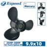 Mercury 9.9x10 Aluminum Propeller Replacement 3 Blade 10 Tooth RH 3" Gearcase 25-30HP Outboard Propeller OEM 48-896892A40
