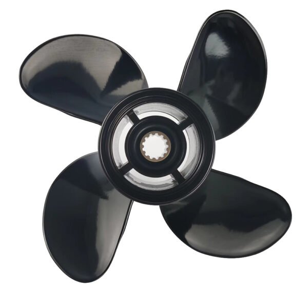 Mercury 9.25x11 Aluminum Propeller Replacement 4 Blade 14 Tooth RH 2-1/2" Gearcase 9.9-20HP Outboard Propeller