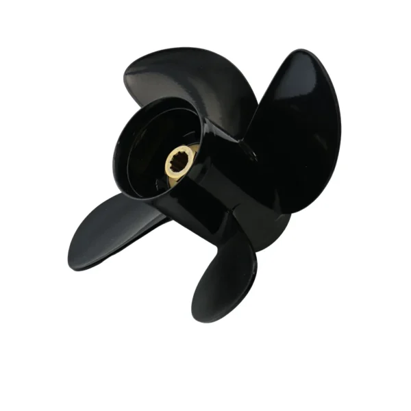 Mercury 9.25x10 Aluminum Propeller Replacement 4 Blade 8 Tooth RH 2-1/2" Gearcase 6-15HP Outboard Propeller
