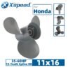 11x16 Honda 11x16 Aluminum Propeller Replacement 3 Blade 13 Tooth RH 3-1/4" Gearcase 35-60HP Outboard Propeller
