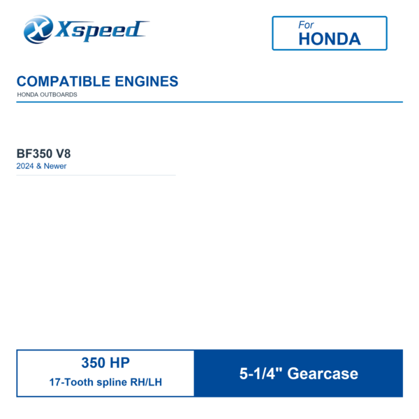 ICSER-158-15OL-HON-EPLUS-2 14 1/2x25 Stainless Steel Propeller for Honda Replacement 3 Blade 15 Tooth RH 350HP Outboard Propeller