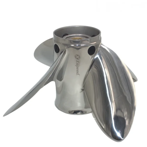 H26c76328ffdd4d50a8c2b9aa8aa7ae7fd.webp Yamaha 15 1/4x22 Stainless Steel Propeller Replacement with Hub Kit 4 Blade 15 Tooth RH 150-300HP Outboard Propeller