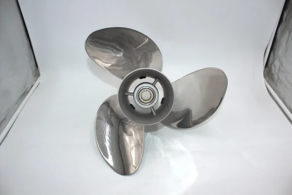 H5b98c141776f4bf79c0ee0af154e6a01h-10.webp Mercury 15 5/8x23 Stainless Steel Propeller Replacement with Hub Kit 3 Blade 15 Tooth LH 150-300HP Outboard Propeller