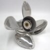 Tohatsu 13x17 Stainless Steel Propeller Replacement with Hub Kit 4 Blade 15 Tooth RH 60-140HP Outboard Propeller
