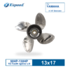 Yamaha 13x17 Stainless Steel Propeller Replacement 4 Blade 15 Tooth LH 50-130HP Outboard Propeller OEM 6L6-45930-01-00