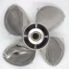 ICSDR-133F15OL-JOH-5 Johnson Evinrude 13x17 Stainless Steel Propeller Replacement with Hub Kit 4 Blade 13 Tooth LH 40-140HP Outboard Propeller