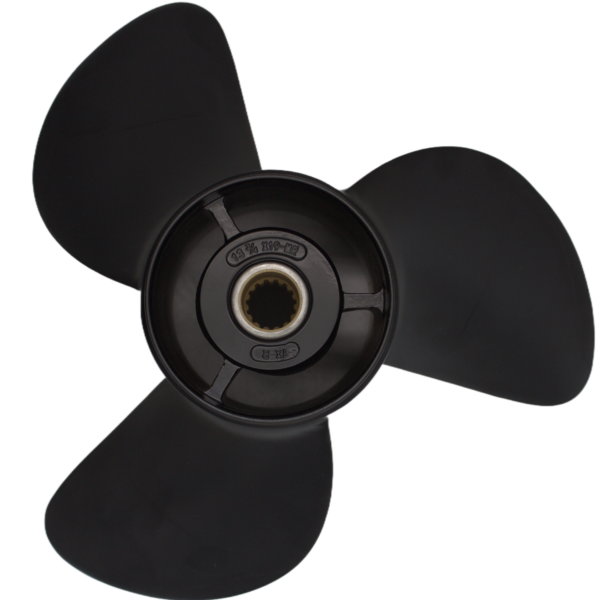 XS-Y150300-BLACK-SS-RH-image-08-rear-hub-marking.png Xspeed Stainless Steel Outboard Propeller for Yamaha 150-300HP, 15 Tooth Spline, 4-3/4" Gearcase, 3 Blade Marine Propeller