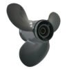 photobank (1) Honda 9.25x11 Aluminum Propeller Replacement 3 Blade 8 Tooth RH 2-1/2" Gearcase 8-20HP Outboard Propeller OEM 58130-ZV4-011AH