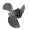 photobank (2) Honda 11-1/4x13 Aluminum Propeller Replacement 3 Blade 13 Tooth RH 3-1/4" Gearcase 35-60HP Outboard Propeller