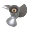photobank (2) Honda 13-1/4x17 Aluminum Propeller Replacement 3 Blade 15 Tooth LH 4-1/4" Gearcase 60-130HP Outboard Propeller