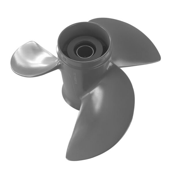 photobank (3) Honda 11-1/4x13 Aluminum Propeller Replacement 3 Blade 13 Tooth RH 3-1/4" Gearcase 35-60HP Outboard Propeller