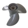 photobank (3) Honda 13-1/4x17 Aluminum Propeller Replacement 3 Blade 15 Tooth LH 4-1/4" Gearcase 60-130HP Outboard Propeller