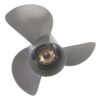 photobank (4) Honda 13-1/4x17 Aluminum Propeller Replacement 3 Blade 15 Tooth LH 4-1/4" Gearcase 60-130HP Outboard Propeller