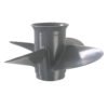 photobank (5) Honda 9.25x11 Aluminum Propeller Replacement 4 Blade 8 Tooth RH 2-1/2" Gearcase 8-20HP Outboard Propeller