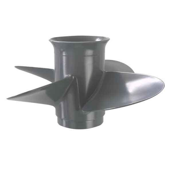 photobank (5) Honda 9.25x11 Aluminum Propeller Replacement 4 Blade 8 Tooth RH 2-1/2" Gearcase 8-20HP Outboard Propeller