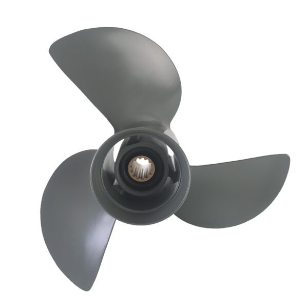photobank (5) Honda 11-1/4x13 Aluminum Propeller Replacement 3 Blade 13 Tooth RH 3-1/4" Gearcase 35-60HP Outboard Propeller
