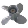 photobank (6) Honda 9.25x11 Aluminum Propeller Replacement 4 Blade 8 Tooth RH 2-1/2" Gearcase 8-20HP Outboard Propeller