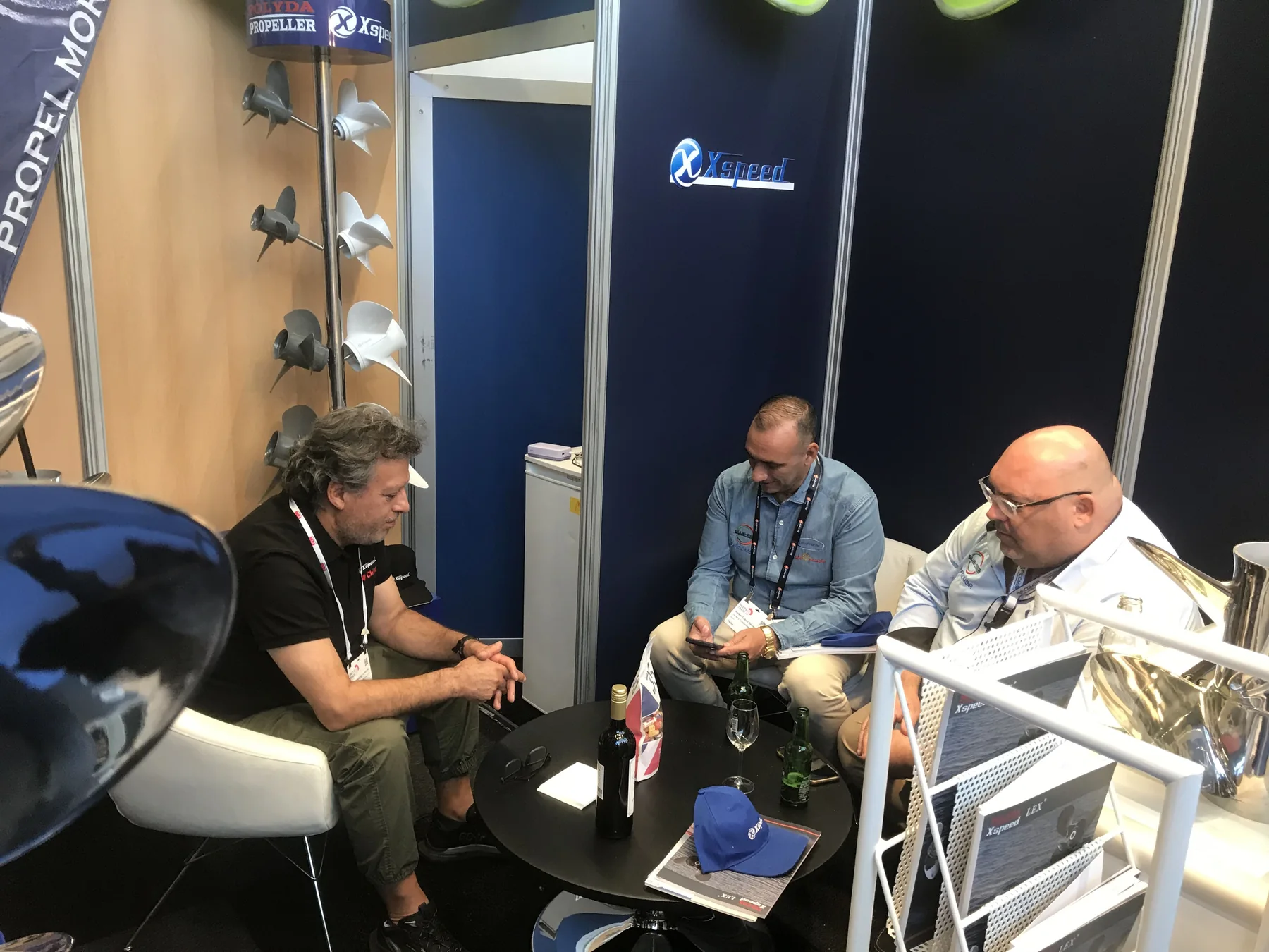 Distributor meeting at the Xspeed booth during METSTRADE Amsterdam 2023