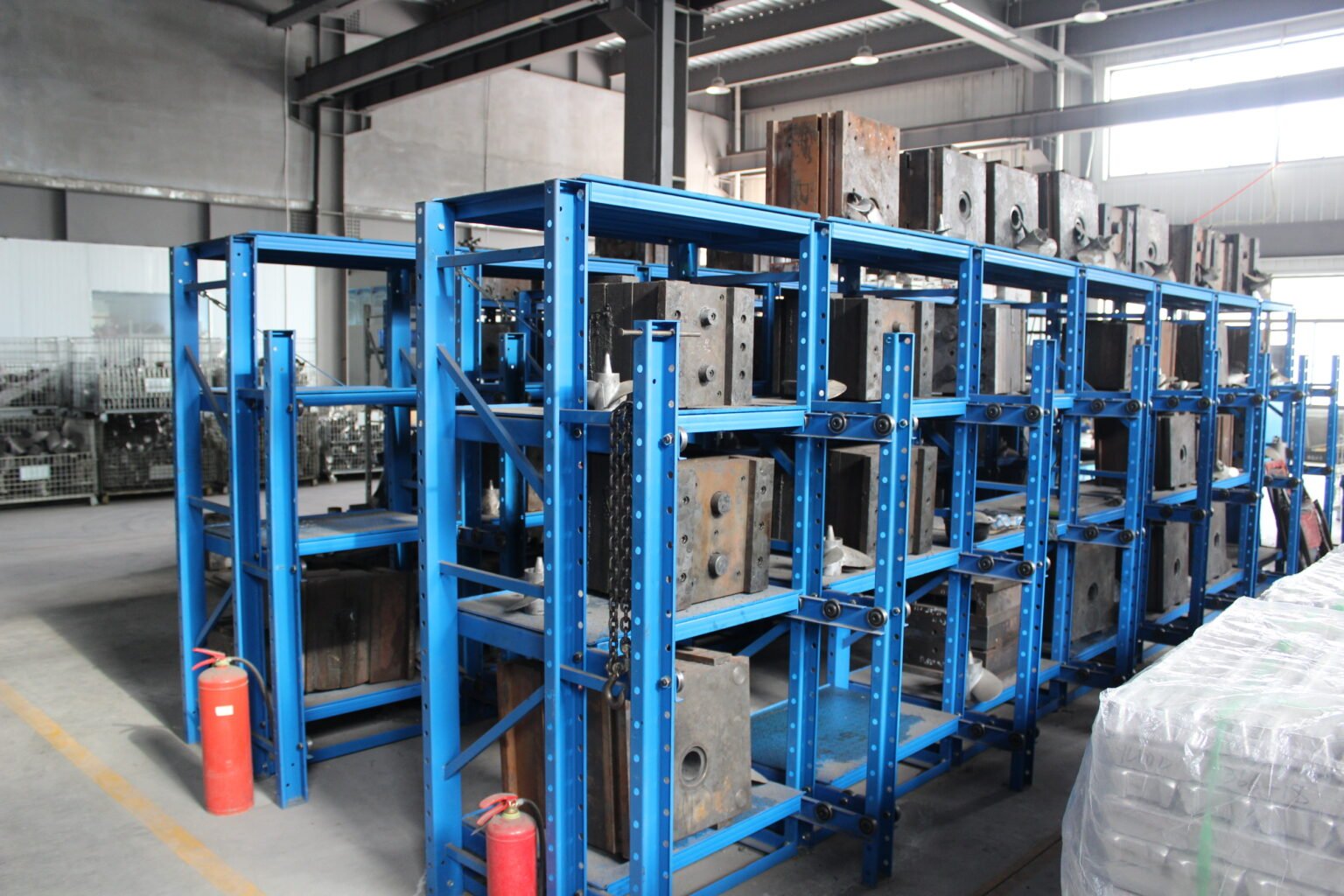 Master molds stored for repeatable casting production at Xspeed Marine factory
