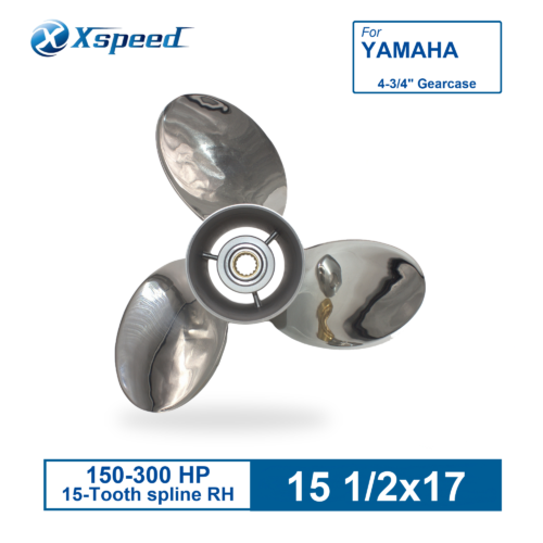 VSSXR-155-17OL-1 Volvo Penta SX Drive 15 1/2x17 Stainless Steel Propeller Replacement with Hub Kit 3 Blade 19 Tooth RH 3.0L-8.2L