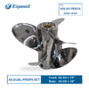 VOLVO-DUOPROP-A5-GROUP-1 Volvo Penta A5 Stainless Steel Duoprop Set Front 15 1/4x19 Rear 14 1/8x19 Front OEM 854778 Rear OEM 854788
