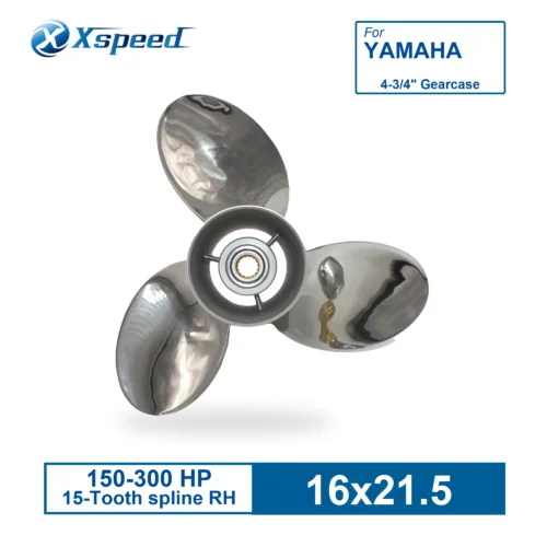 VSSXR-160-22OS-1 Volvo Penta SX Drive 16x21 1/2 Stainless Steel Propeller Replacement with Hub Kit 3 Blade 19 Tooth RH 3.0L-8.2L